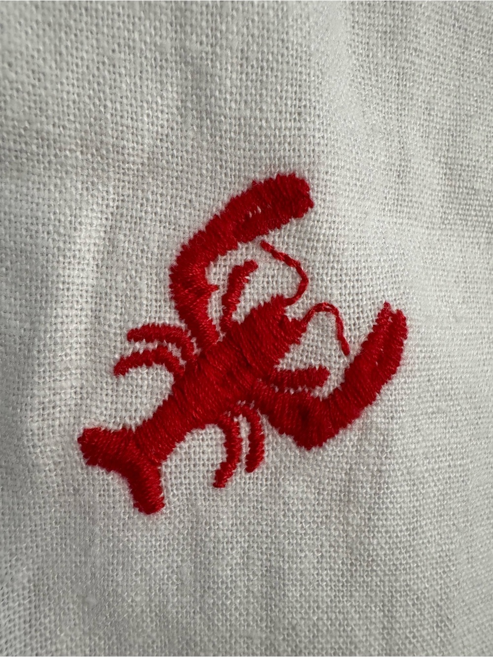 C&C California White Linen Dress with Embroidered Lobsters ๐ฆ - Picture 6 of 10